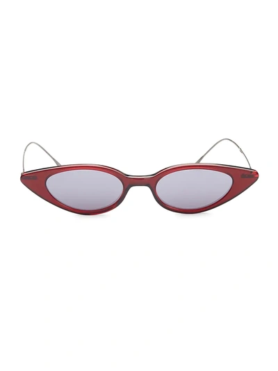 Shop Illesteva Marianne 48mm Cat Eye Sunglasses In Burgundy