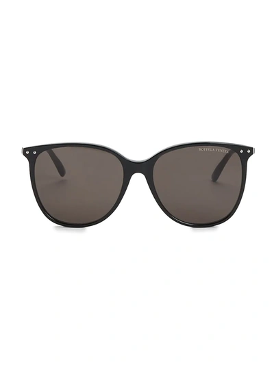 Shop Bottega Veneta Women's 56mm Acetate Sunglasses In Black