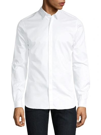 Shop The Kooples Casual Cotton Button-down Shirt In White