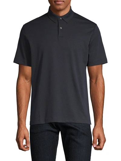 Shop Theory Casual Cotton Polo In Eclipse Black