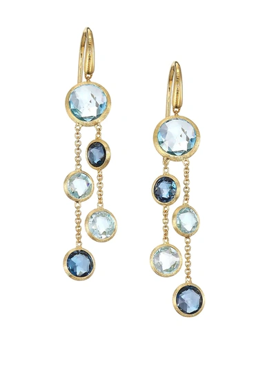 Shop Marco Bicego Women's Jaipur 18k Yellow Gold & Topaz Drop Earrings