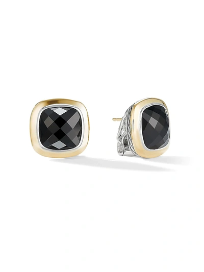 Shop David Yurman Albion 18k Yellow Gold & Black Onyx Stud Earrings