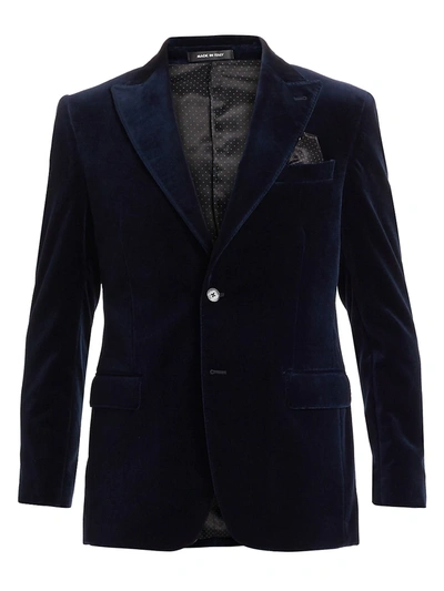 Shop Saks Fifth Avenue Men's Collection Velvet Dinner Jacket In Navy