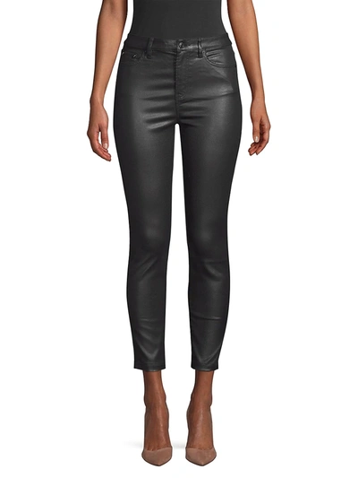 Shop The Kooples Women's Franky Mid-rise Faux Leather Pants In Black