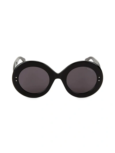 Shop Alaïa Le Round Clou 50mm Oversized Round Sunglasses In Black