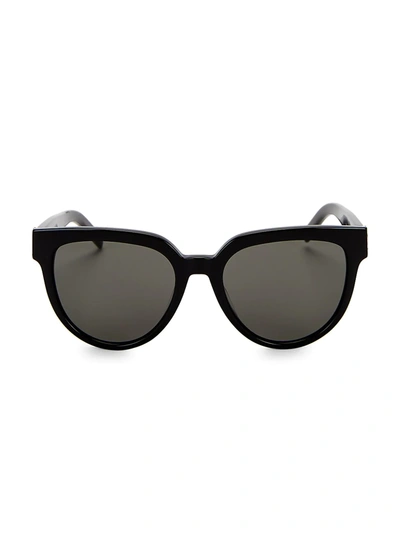 Shop Saint Laurent M28 54mm Cat Eye Sunglasses In Black