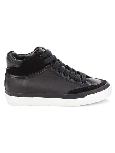 Shop Rag & Bone Women's Rb Army High-top Leather Sneakers In Black