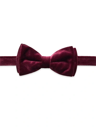 Shop Eton Men's Velvet Pre-tied Bow Tie In Pink Red