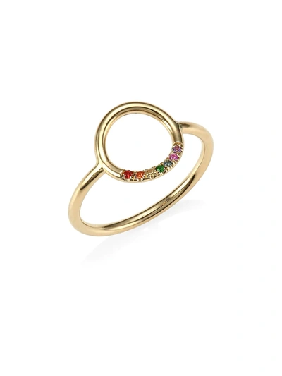 Shop Zoë Chicco 14k Yellow Gold Gemstone Ring