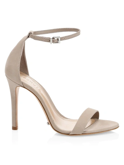 Shop Schutz Women's Cadey-lee Suede Ankle-strap Sandals In Taupe