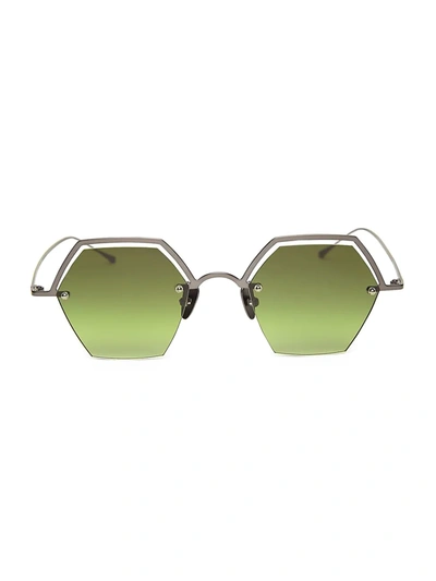 Shop Smoke X Mirrors The Line 47mm Hexagonal Sunglasses In Matte Dark