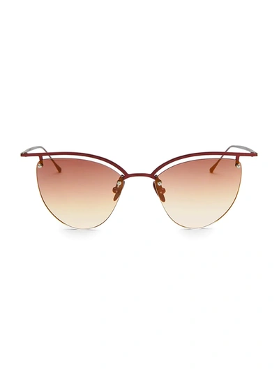 Shop Smoke X Mirrors The Line 4 52mm Cateye Sunglasses In Scarlet