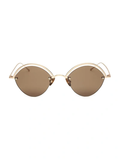 Shop Smoke X Mirrors The Line 51mm Oval Sunglasses In Matte Gold