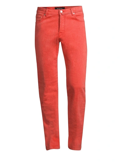 Shop Kiton Men's Five-pocket Jeans In Red