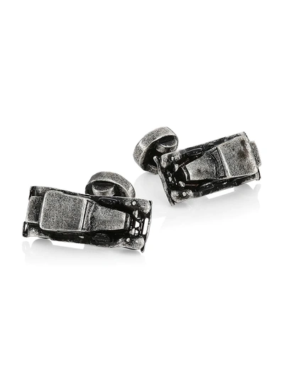 Shop Saks Fifth Avenue Men's Collection Vintage Car Rhodium-plated Cufflinks In Silver