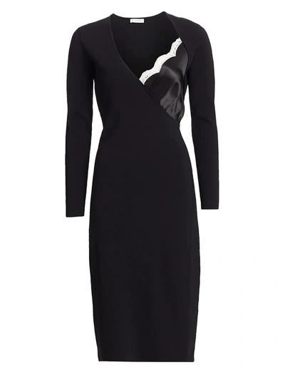 Shop Altuzarra Women's Long Sleeve Lace Peek-a-boo Dress In Black
