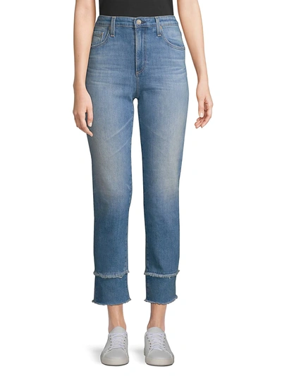 Shop Ag Women's Isabelle Mid-rise Crop Straight-leg Jeans In 13 Years Awe Struck