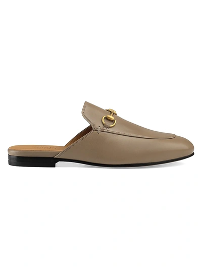Shop Gucci Princetown Leather Slipper In Light Brown