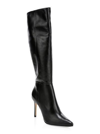 Shop Schutz Women's Magalli Knee-high Leather Boots In Black