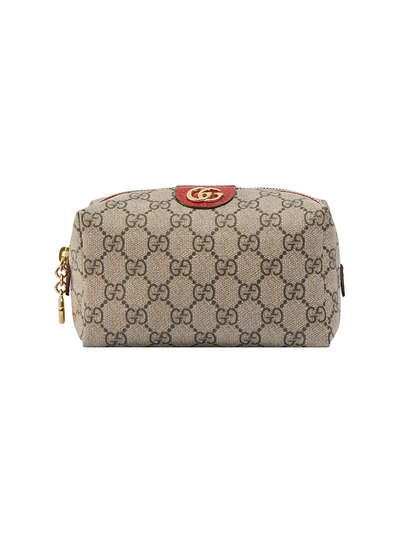 Shop Gucci Women's Ophidia Gg Cosmetic Case In Red