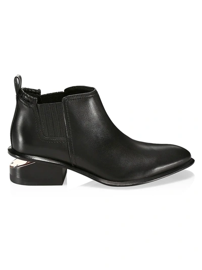 Shop Alexander Wang Kori Rose Gold & Leather Chelsea Boots In Black