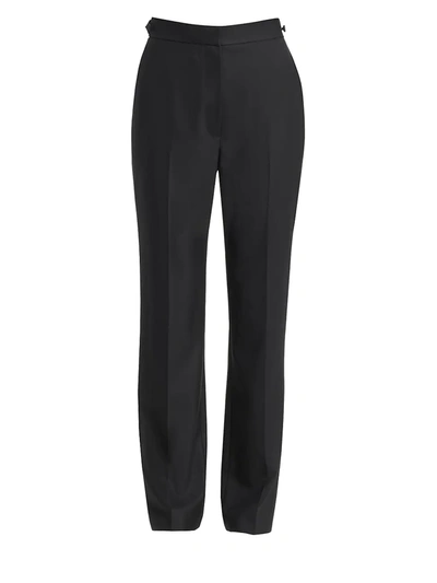 Shop The Row Lucas Escorial Wool Pants In Black