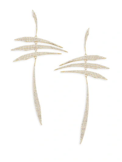 Shop Adriana Orsini Women's Eclectic Pavé 18k Yellow Gold-plated Sterling Silver Mobile Earrings In Gold/plated