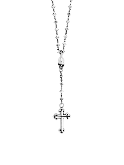 Shop King Baby Studio Men's Sterling Silver Cross Rosary