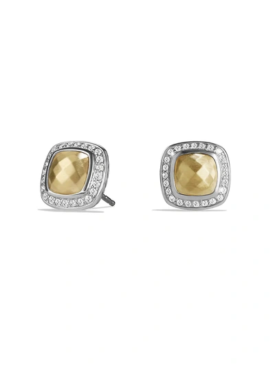 Shop David Yurman Women's Albion Earrings With Gemstone & Diamonds In Gold Dome