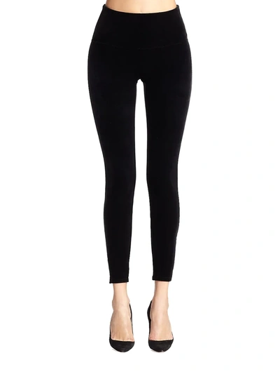 Shop Spanx Women's Velvet Leggings In Black