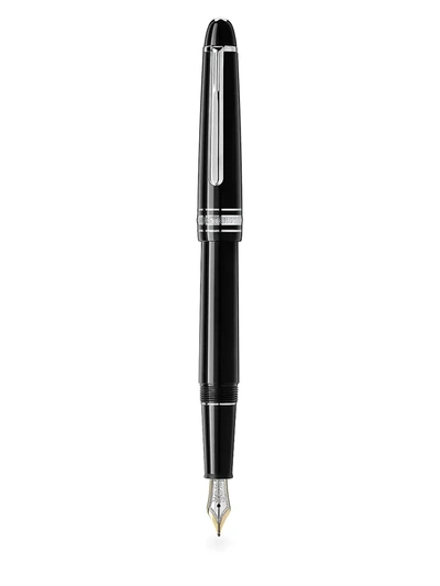 Shop Montblanc Men's Meisterstück Platinum-coated Classique Fountain Pen In Black