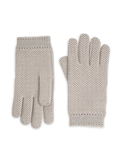 Shop Loro Piana Cashmere Gloves In Birch
