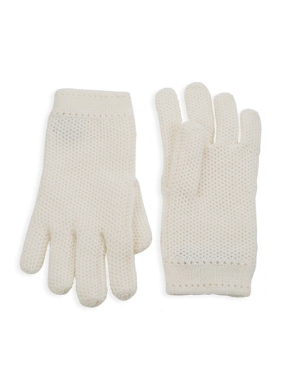 Shop Loro Piana Cashmere Gloves In White
