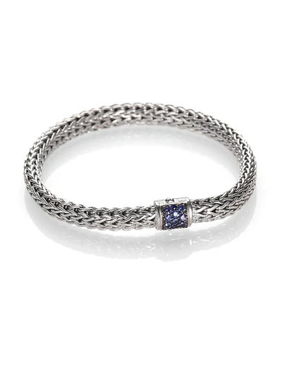 Shop John Hardy Women's Classic Chain Sapphire & Sterling Silver Small Bracelet In Blue Sapphire
