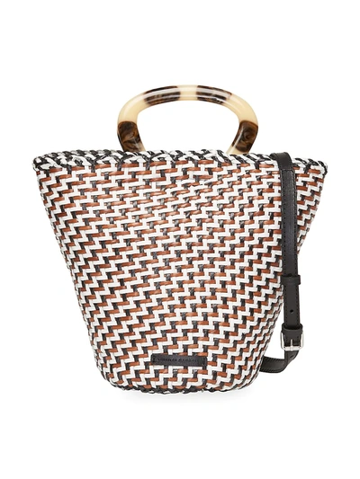 Loeffler Randall Agnes Woven Leather Fan Tote In Neutral ModeSens