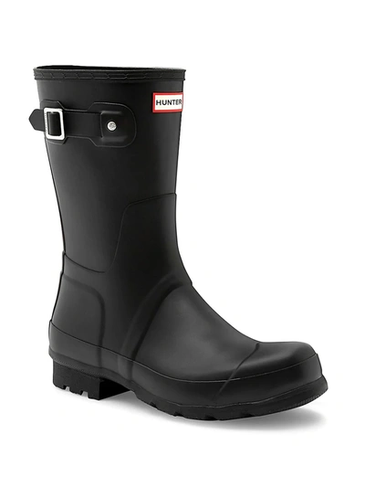 Shop Hunter Men's Original Short Waterproof Rain Boots In Black