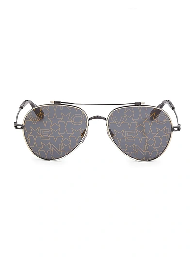 Shop Givenchy 58mm Polarized Aviator Sunglasses In Black Gold