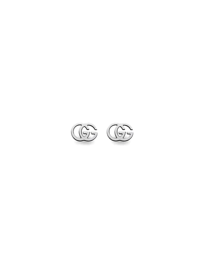Shop Gucci Women's 18k White Gold Double G Earrings