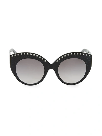 Shop Alaïa 52mm Round Sunglasses In Black