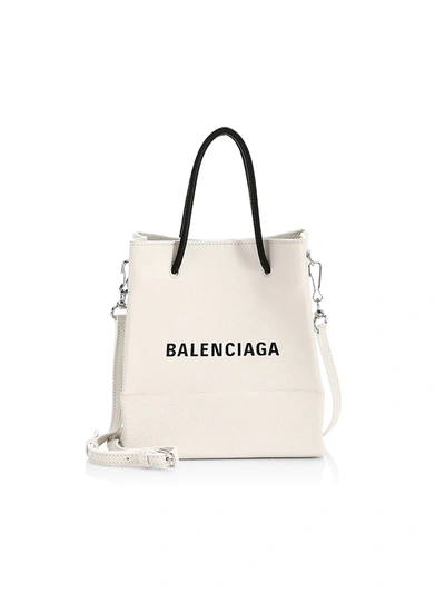 Shop Balenciaga Women's Xxs Shopping Leather Tote In White