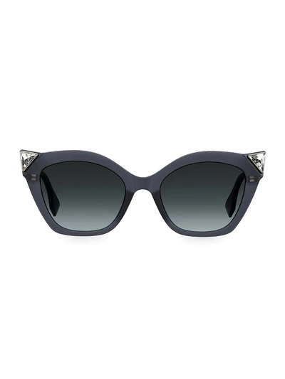 Shop Fendi Women's 53mm Jeweled Cat Eye Sunglasses In Black
