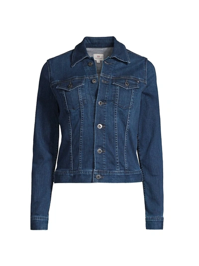 Shop Ag Women's Robyn Dark Wash Denim Jacket In Pinnacle Blue
