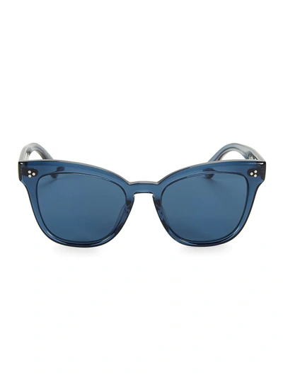 Shop Oliver Peoples Women's Marianela 54mm Butterfly Sunglasses In Blue