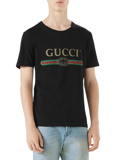 Shop Gucci Logo In Black