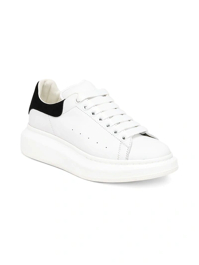 Alexander Mcqueen Black And White Low Top Sneakers With Logo Lettering On The Tongue And Contrasting Heel With Logo Le In White Black