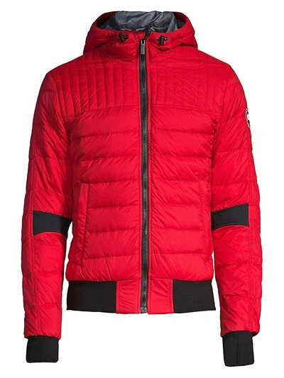 Shop Canada Goose Men's Cabri Hooded Puffer Jacket In Red