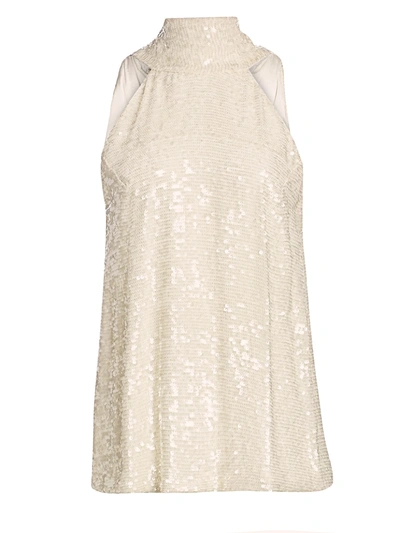 Shop Galvan Moonlight Sash Halterneck Top In Ivory