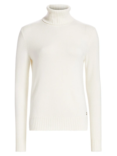 Shop Loro Piana Women's Dolcevita Parksville Cashmere Turtleneck Sweater In White