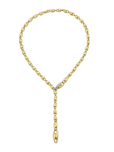 Shop Marco Bicego Women's Lucia 18k Yellow Gold & Diamond Lariat Necklace