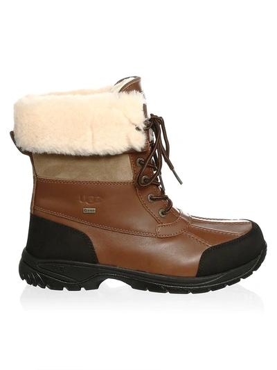 Shop Ugg Men's Butte Waterproof Leather Boots In Worchester